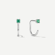 Stay Close Emerald Hoops