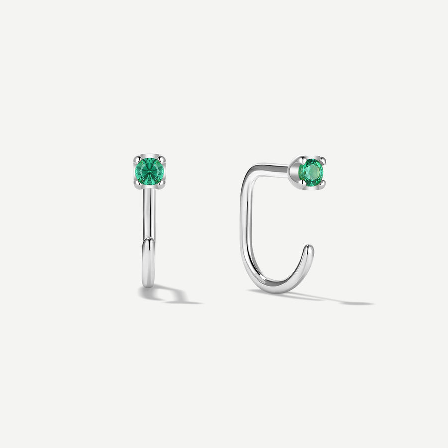 Stay Close Emerald Hoops
