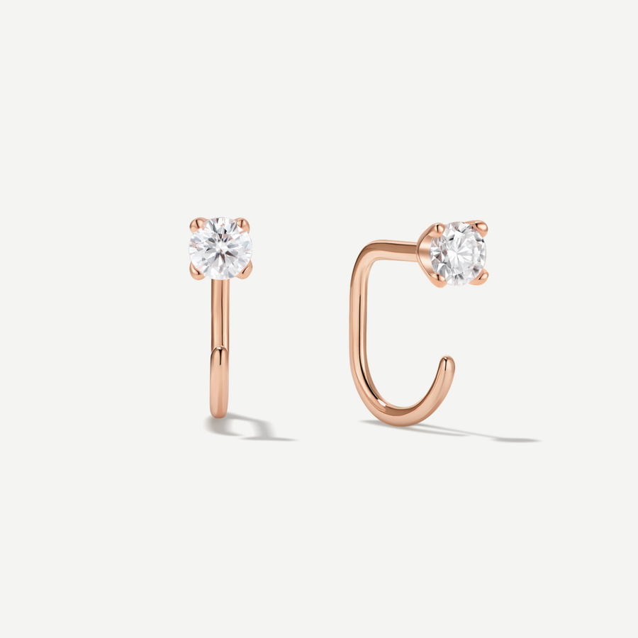 Stay Close Moissanite Hoops - 3mm