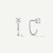 Stay Close Moissanite Hoops - 3mm