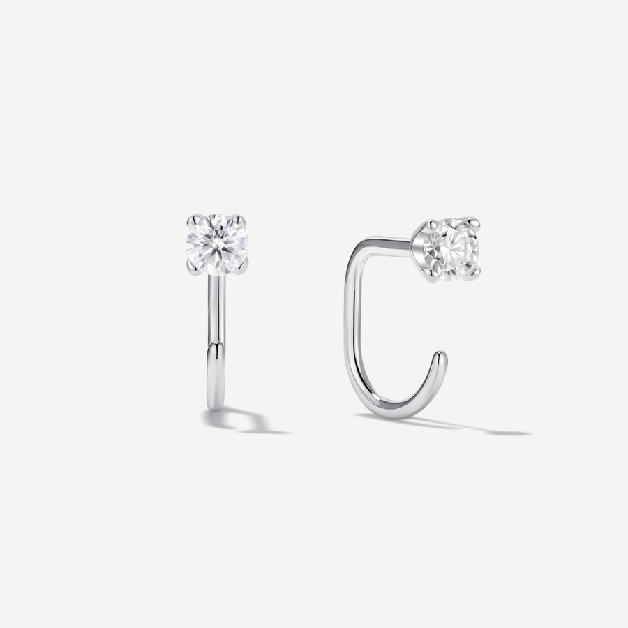 Stay Close Moissanite Hoops - 3mm