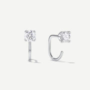 Stay Close Moissanite Hoops - 4mm