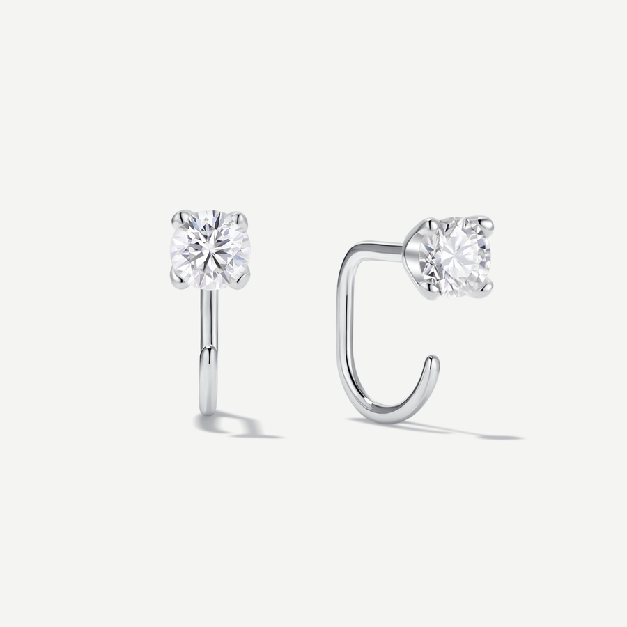 Stay Close Moissanite Hoops - 4mm