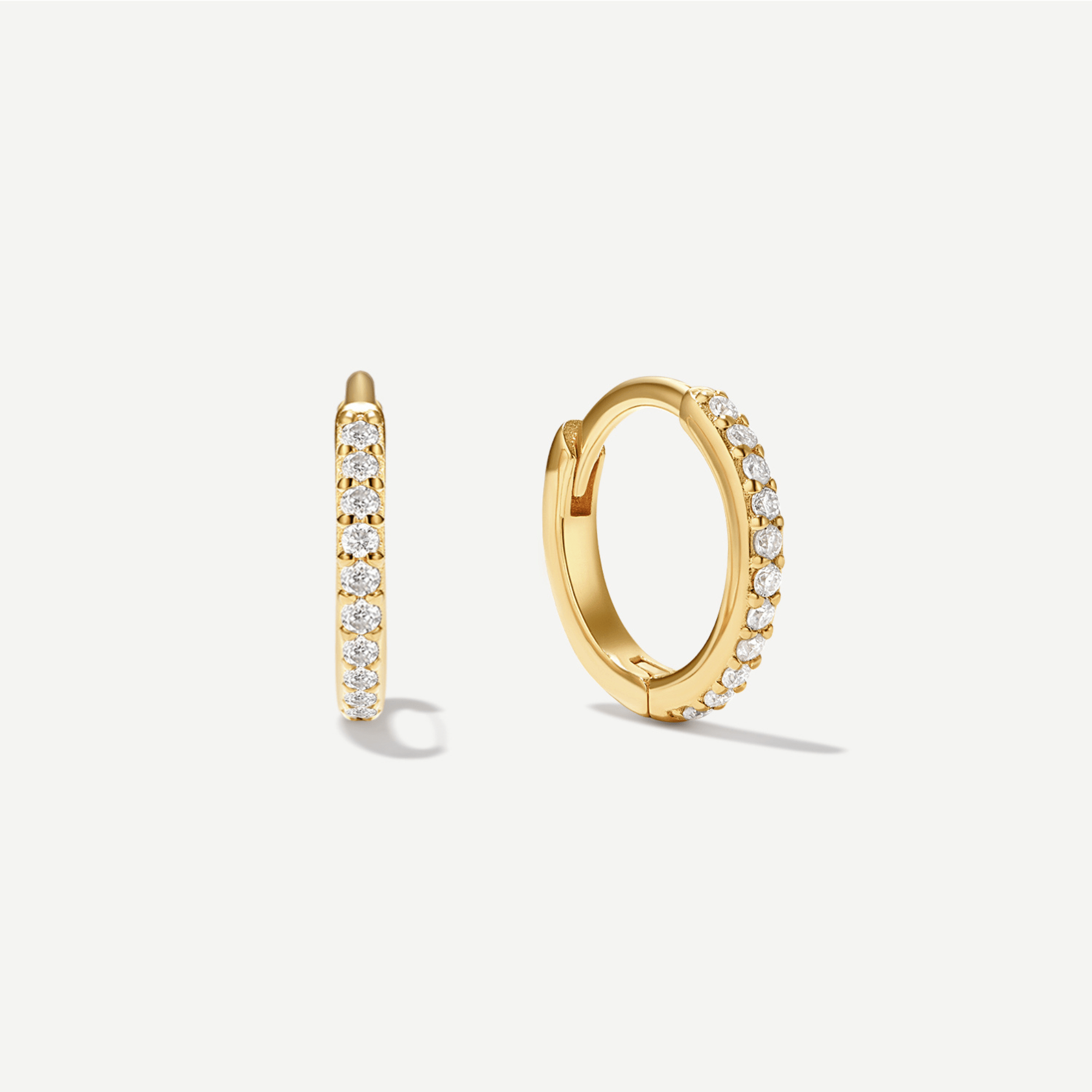 Pavé Fire Moissanite Huggie Hoops - ARDANT