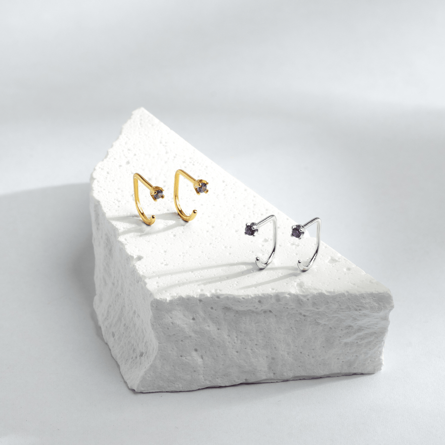 Stay Close Amethyst Hoops - ARDANT