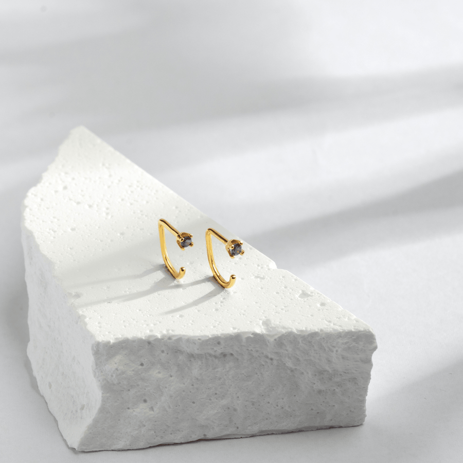 Stay Close Amethyst Hoops - ARDANT