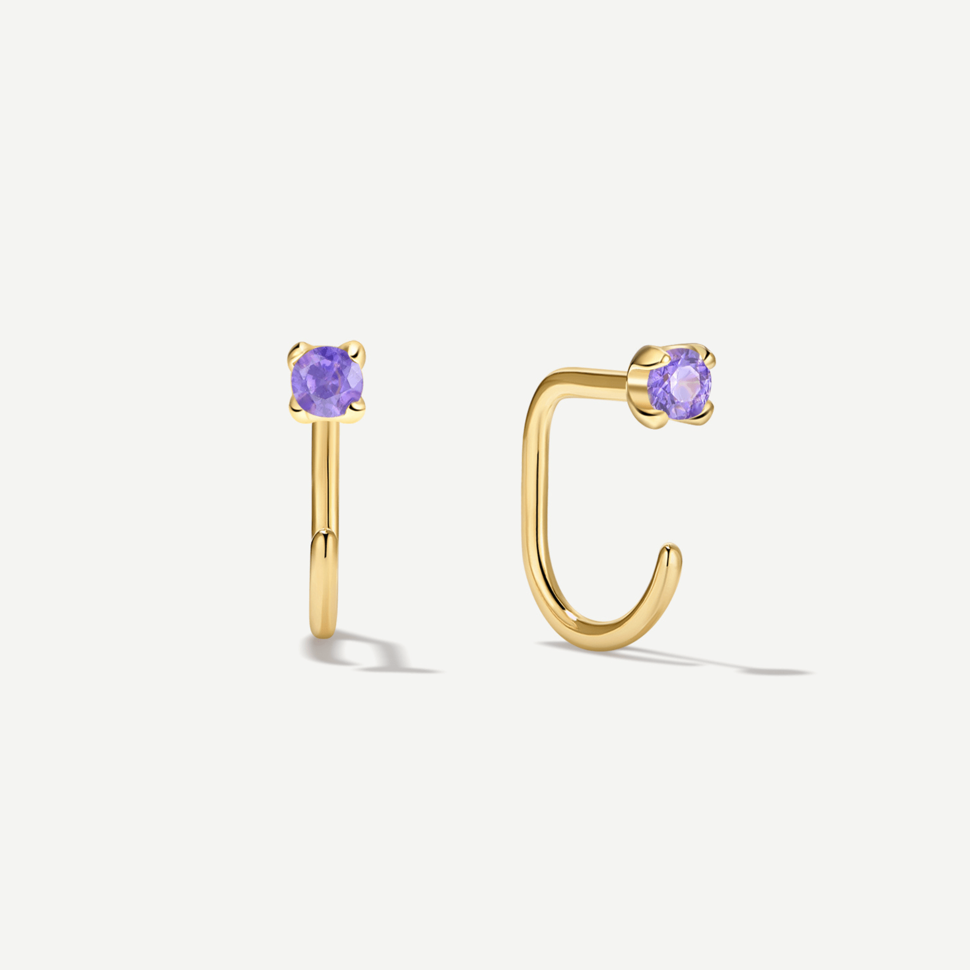 Stay Close Amethyst Hoops - ARDANT