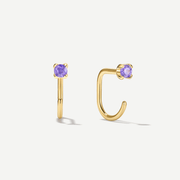 Stay Close Amethyst Hoops - ARDANT