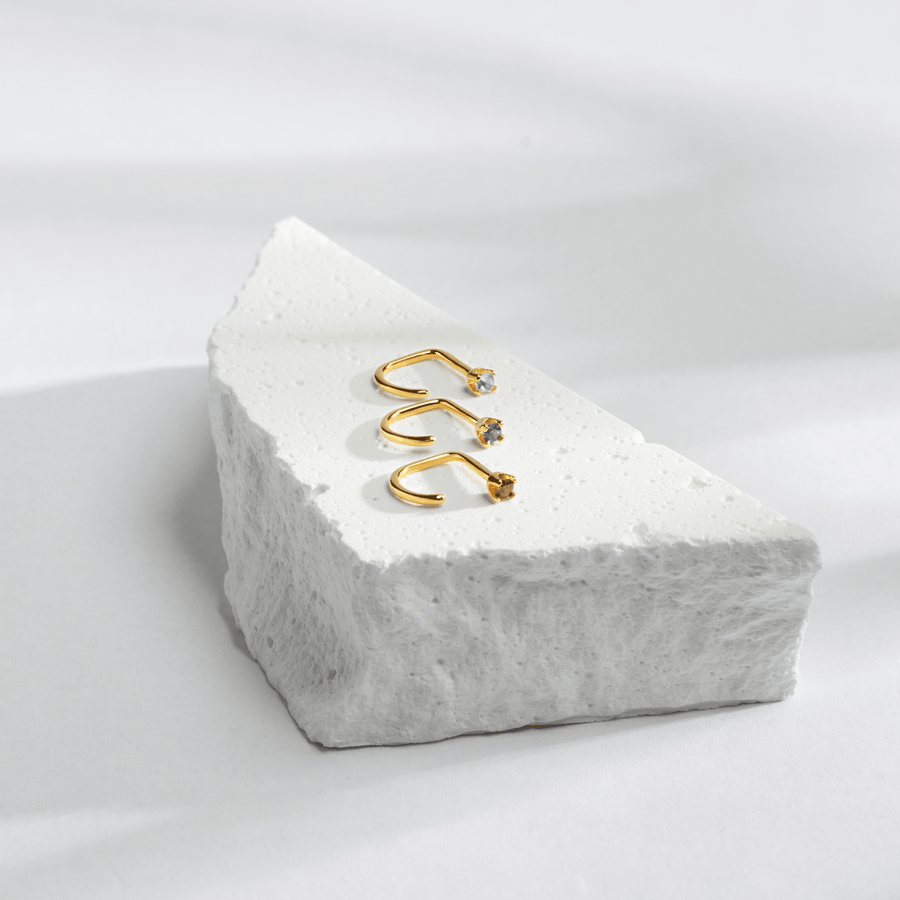 Stay Close Aquamarine Hoops - ARDANT