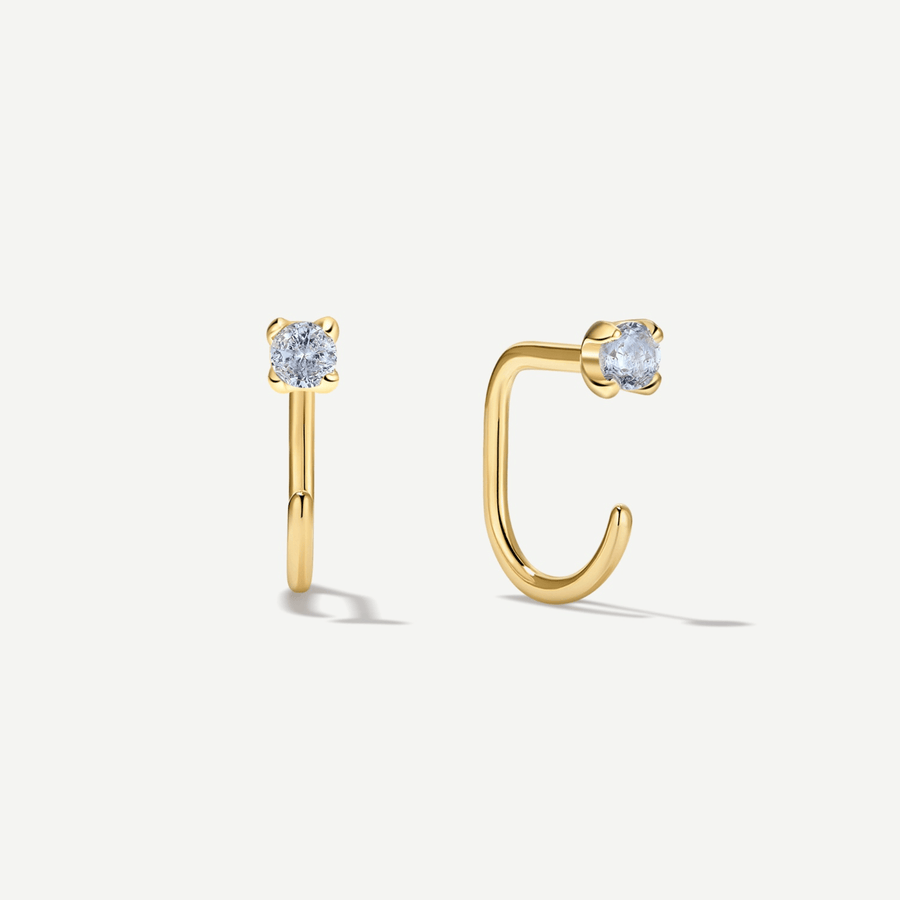 Stay Close Aquamarine Hoops - ARDANT