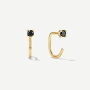 Stay Close Black Moissanite Hoops - ARDANT
