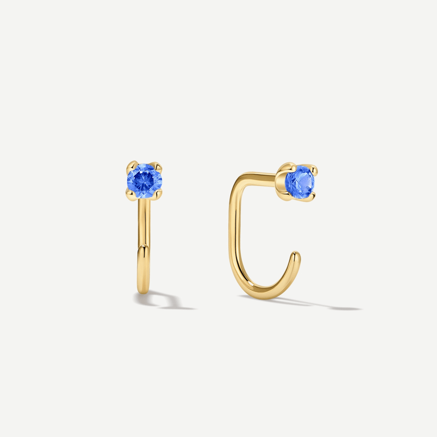 Stay Close Blue Sapphire Hoops - ARDANT