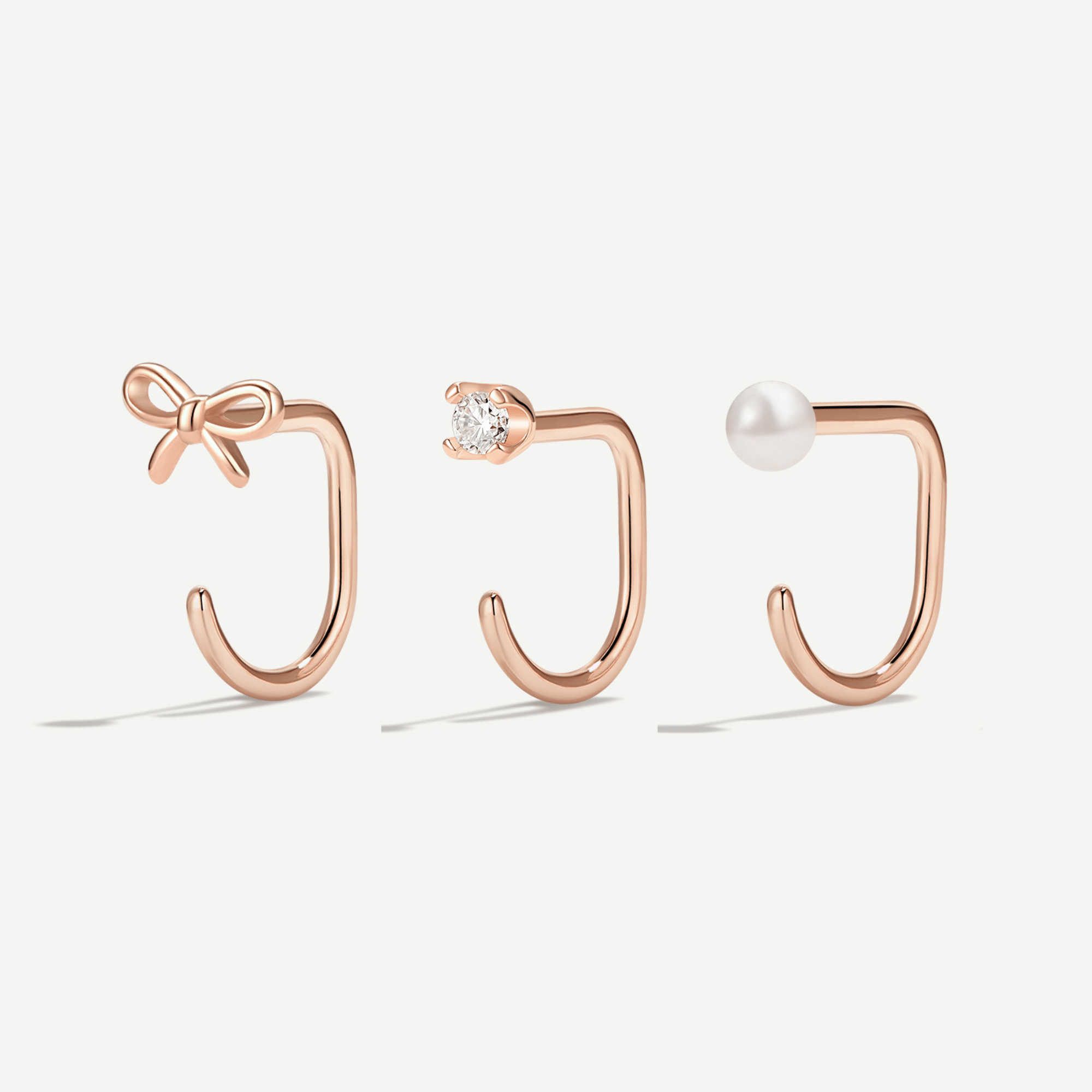 Stay Close Bow Hoops Set - ARDANT