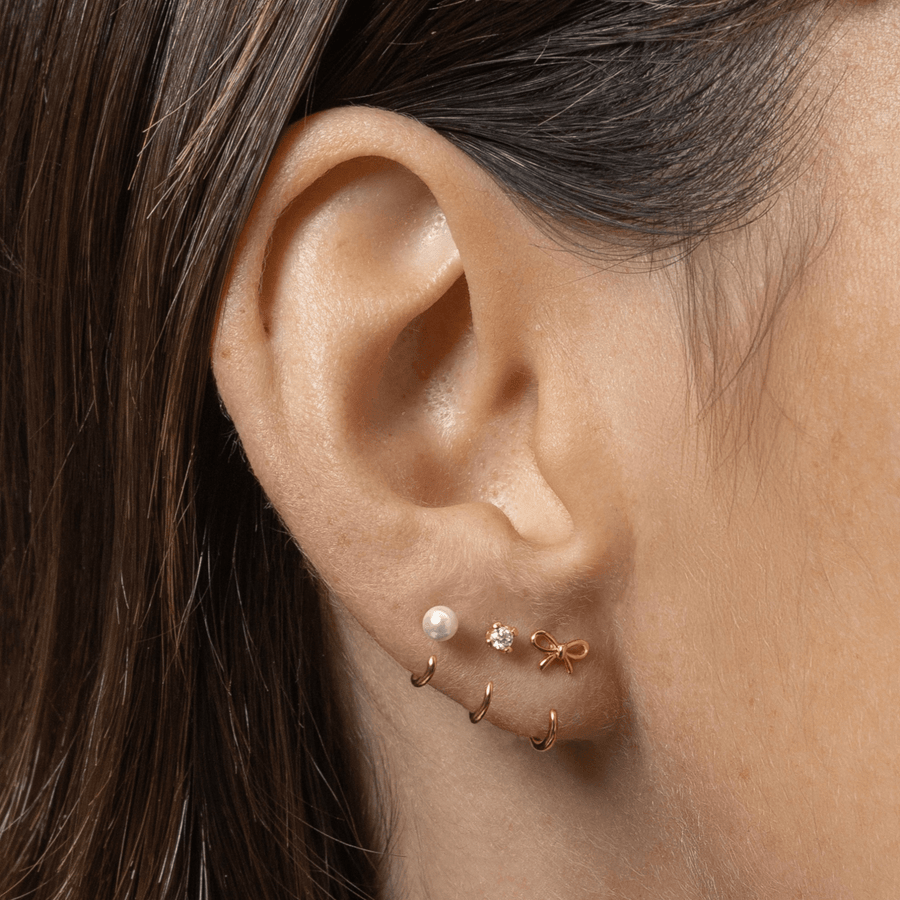 Stay Close Bow Hoops Set - ARDANT