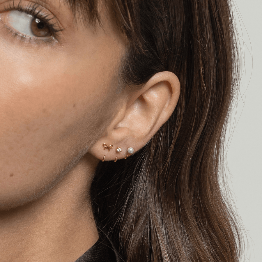 Stay Close Bow Hoops Set - ARDANT