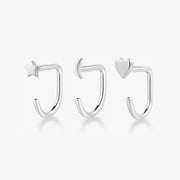 Stay Close Charm Hoops Set - ARDANT