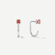 Stay Close Garnet Hoops - ARDANT