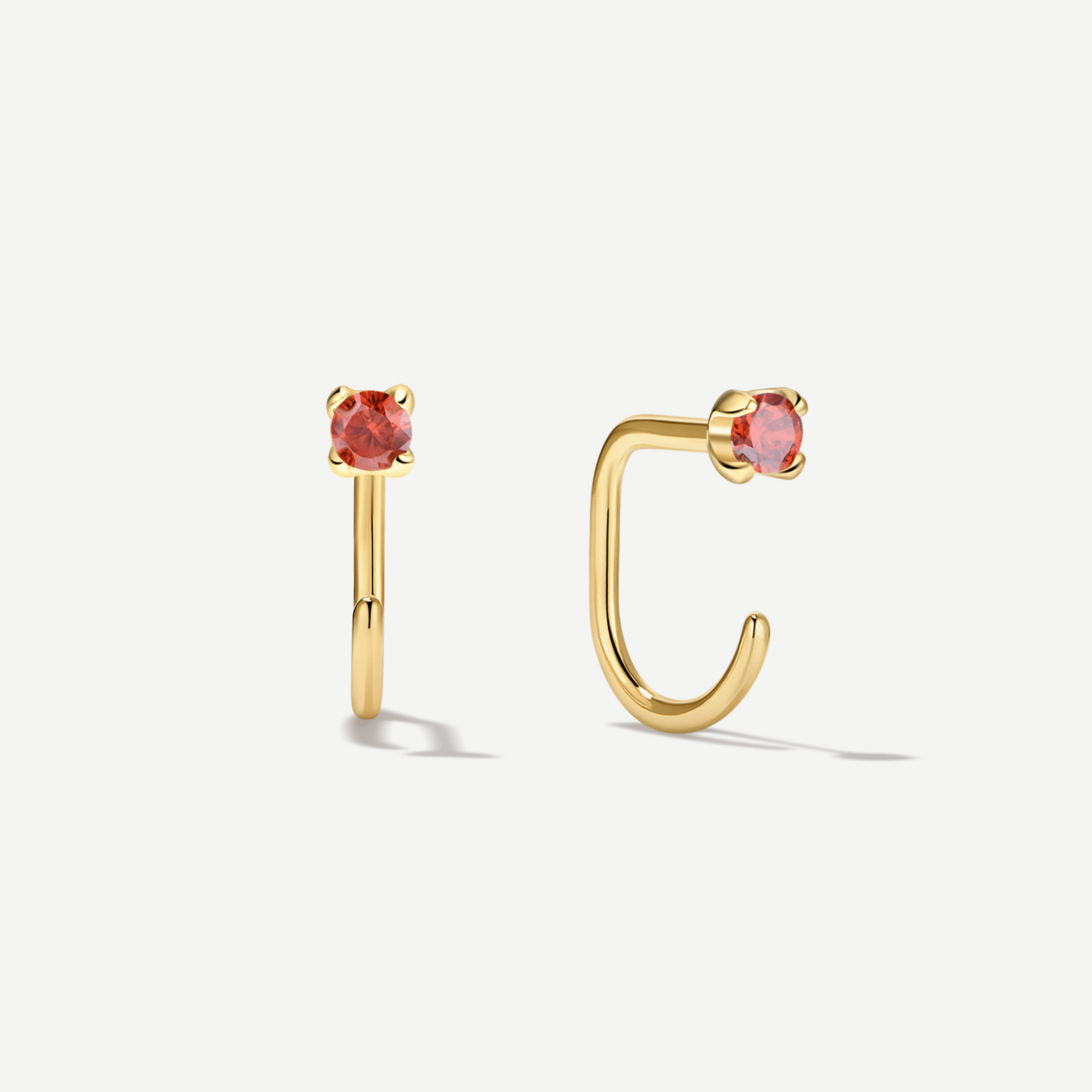 Stay Close Garnet Hoops - ARDANT