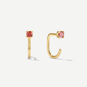 Stay Close Garnet Hoops - ARDANT
