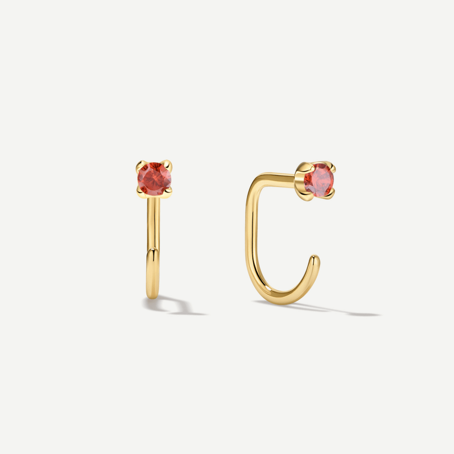 Stay Close Garnet Hoops - ARDANT
