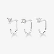 Stay Close Gem Hoops Set - ARDANT