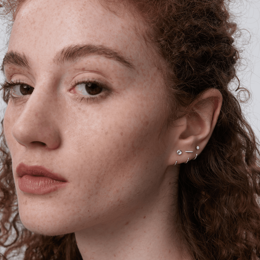 Stay Close Moissanite Bezel Hoops - ARDANT