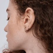 Stay Close Moissanite Bezel Hoops - ARDANT