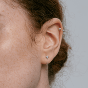 Stay Close Moissanite Bezel Hoops - ARDANT