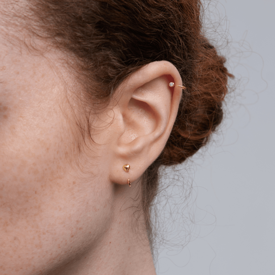 Stay Close Moissanite Bezel Hoops - ARDANT