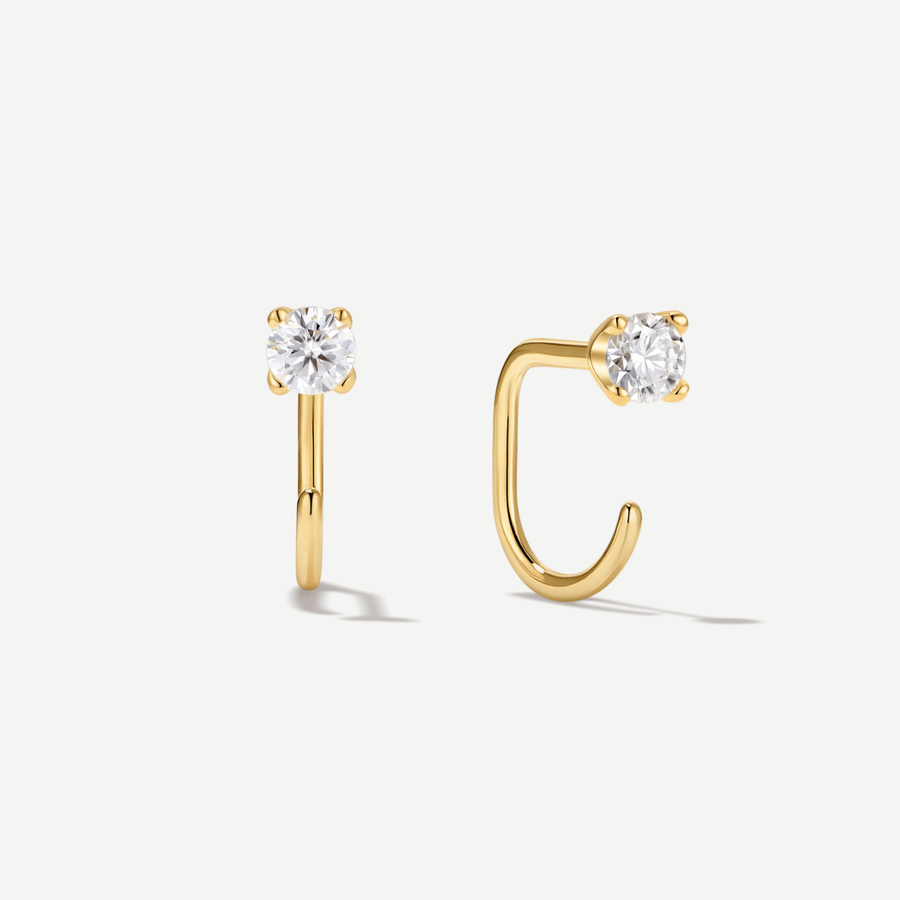 Stay Close Moissanite Hoops - ARDANT