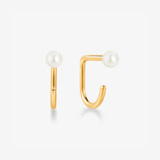 Stay Close Pearl Hoops - ARDANT