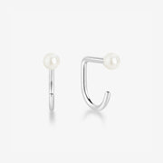 Stay Close Pearl Hoops - ARDANT