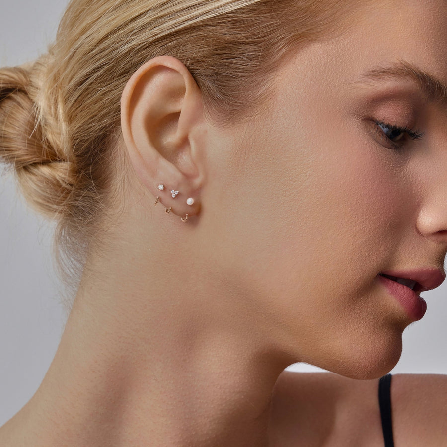 Stay Close Pearl Hoops Set - ARDANT
