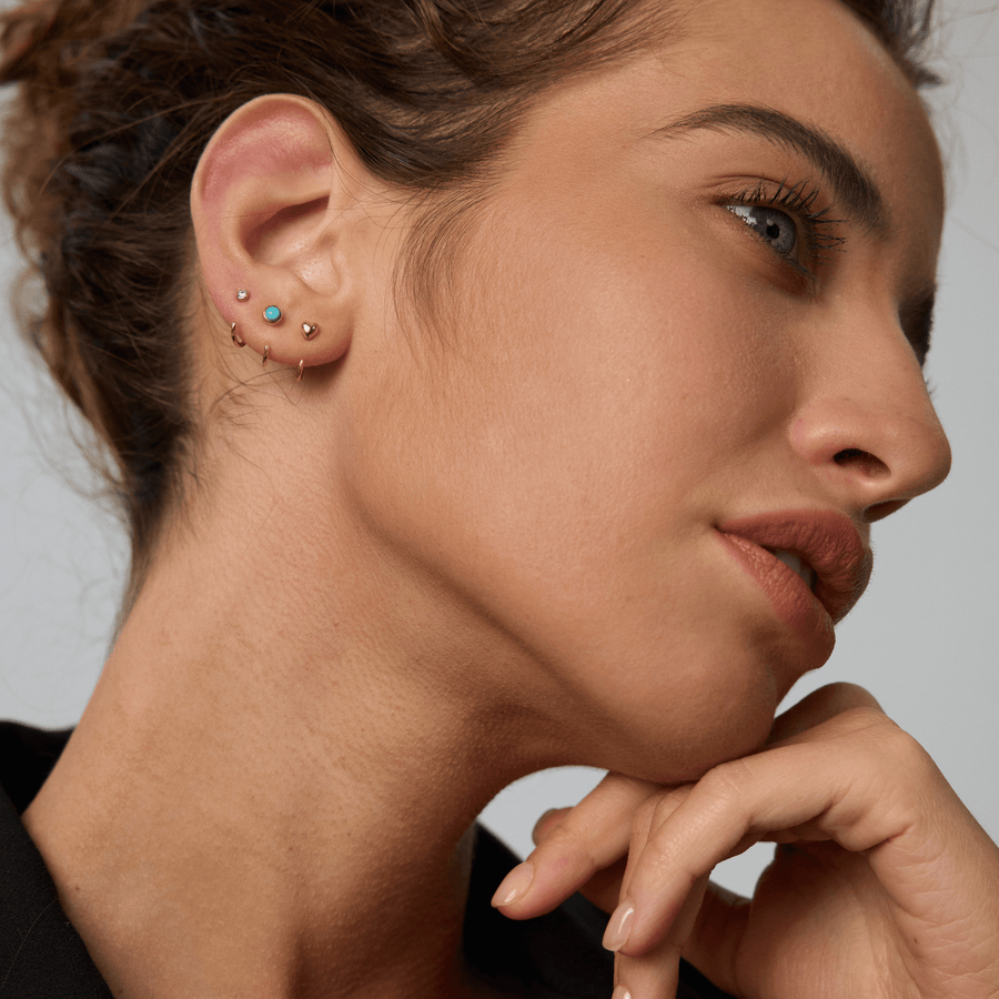 Stay Close Puffy Heart Hoops - ARDANT