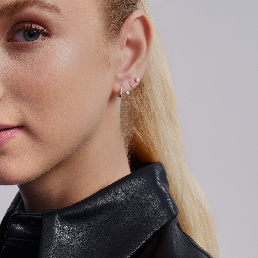Swerve Moissanite Hoops - ARDANT